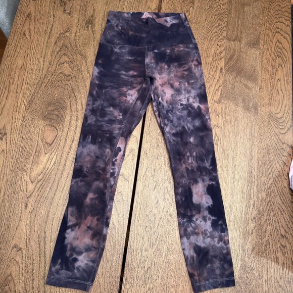 Lululemon Align Crop 23" * Diamond Dye Graphite Grey Pink Pastel Size 2 - Picture 4 of 5